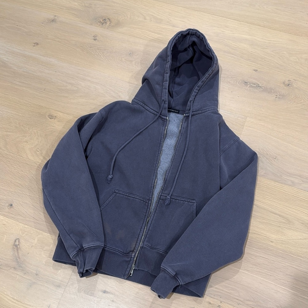 Navy blue brandy melville zip up